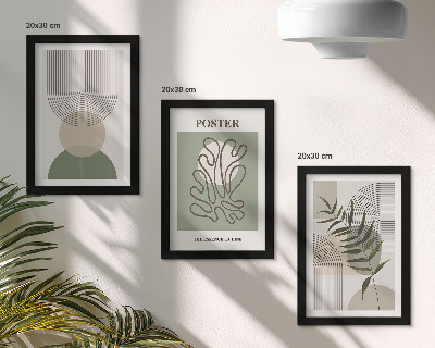 Dekoracja ścienna zestaw obrazów Geometryczne abstrakcje botaniczne wzory poster