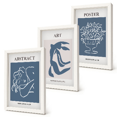 Dekoracja ścienna zestaw obrazów Stylowe abstrakcyjne wzory z postaciami i kwiatami Matisse