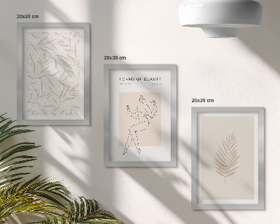 Dekoracja ścienna zestaw obrazów Motywy minimalistycznym stylu botaniczne wzornictwo