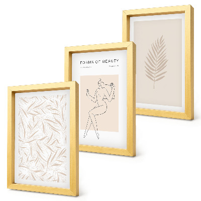 Dekoracja ścienna zestaw obrazów Motywy minimalistycznym stylu botaniczne wzornictwo