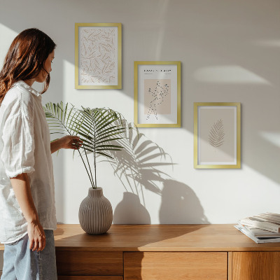 Dekoracja ścienna zestaw obrazów Motywy minimalistycznym stylu botaniczne wzornictwo