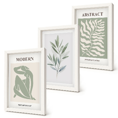 Dekoracja ścienna zestaw obrazów Wzornictwo Matisse akwarelowe rośliny boho