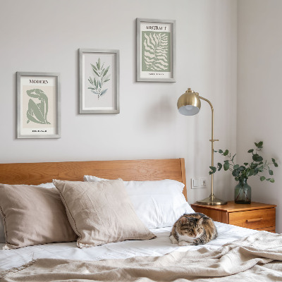 Dekoracja ścienna zestaw obrazów Wzornictwo Matisse akwarelowe rośliny boho