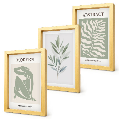 Dekoracja ścienna zestaw obrazów Wzornictwo Matisse akwarelowe rośliny boho