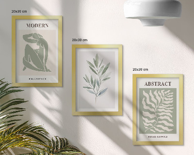 Dekoracja ścienna zestaw obrazów Wzornictwo Matisse akwarelowe rośliny boho