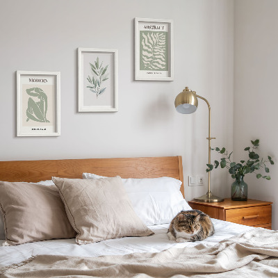 Dekoracja ścienna zestaw obrazów Wzornictwo Matisse akwarelowe rośliny boho