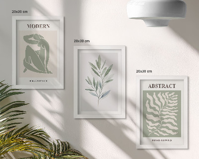 Dekoracja ścienna zestaw obrazów Wzornictwo Matisse akwarelowe rośliny boho