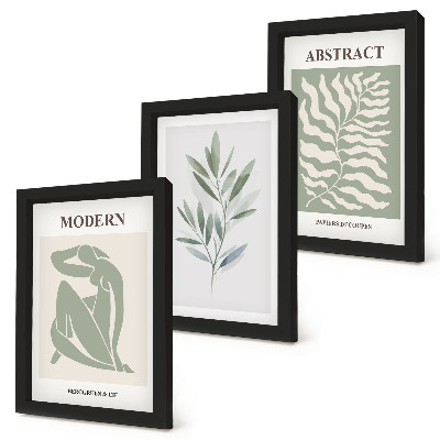Dekoracja ścienna zestaw obrazów Wzornictwo Matisse akwarelowe rośliny boho