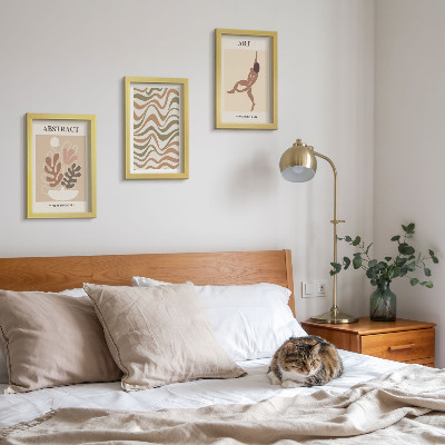 Tryptyk w ramie Abstrakcyjne kształty i wzory Matisse boho
