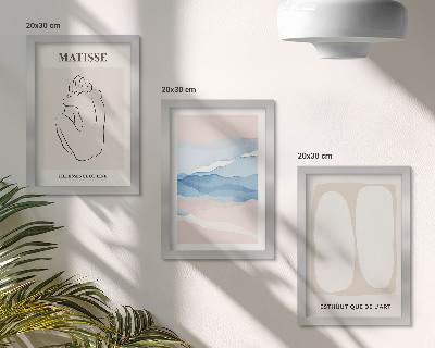 Dekoracja ścienna zestaw obrazów Abstrakcyjne formy i delikatne kolory Matisse