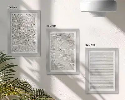 Zestaw obrazów dekoracja ścienna nowoczesne geometryczne wzory na tekturze