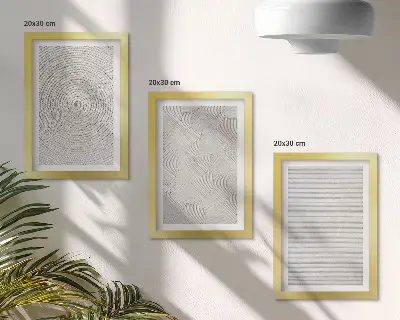 Zestaw obrazów dekoracja ścienna nowoczesne geometryczne wzory na tekturze