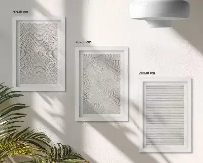 Zestaw obrazów dekoracja ścienna nowoczesne geometryczne wzory na tekturze