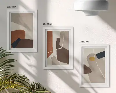 Zestaw obrazów dekoracja ścienna abstrakcyjne malarstwo w nowoczesnym stylu boho