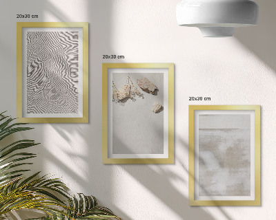 Dekoracja ścienna zestaw obrazów Piasek kamienie i wytarta tekstura boho styl