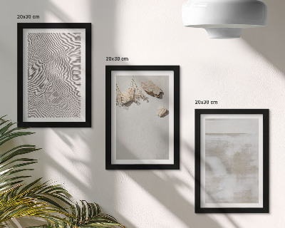 Dekoracja ścienna zestaw obrazów Piasek kamienie i wytarta tekstura boho styl