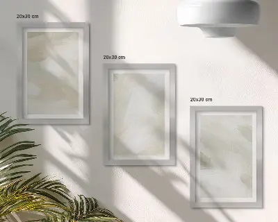 Zestaw obrazów dekoracja ścienna abstrakcja w jasnych kolorach w stylu delikatnego boho