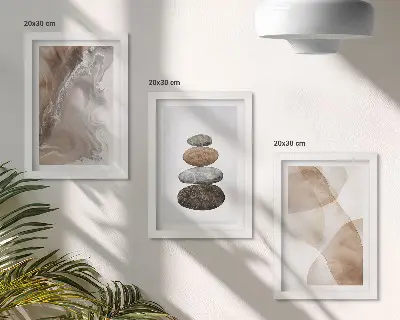Zestaw obrazów dekoracja ścienna abstrakcja kształtów z malowaną strukturą w pastelowych barwach