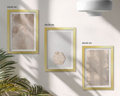 Dekoracja ścienna zestaw obrazów Subtelne tekstury w stylu naturalnym boho