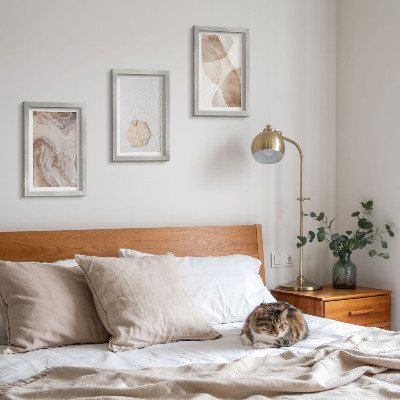 Tryptyk w ramie Designerska abstrakcja inspirowana naturą