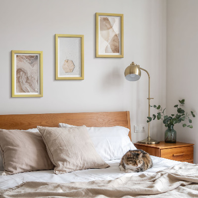 Tryptyk w ramie Designerska abstrakcja inspirowana naturą