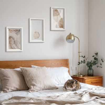 Tryptyk w ramie Designerska abstrakcja inspirowana naturą