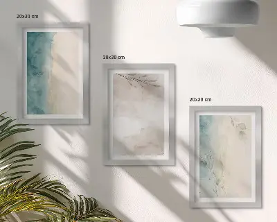 Zestaw obrazów dekoracja ścienna z subtelną teksturą malarską w stylu akwareli