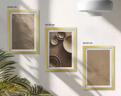 Zestaw obrazów dekoracja ścienna kamienne struktury w nowoczesnym minimalistycznym stylu