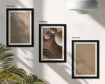 Zestaw obrazów dekoracja ścienna kamienne struktury w nowoczesnym minimalistycznym stylu