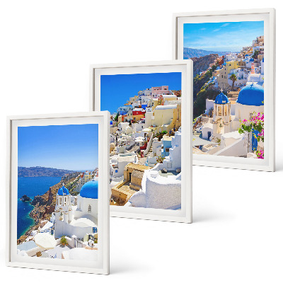 Kompozycja obrazów na ścianę Krajobraz architektura Oia Santorini