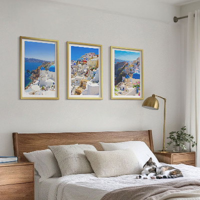 Kompozycja obrazów na ścianę Krajobraz architektura Oia Santorini