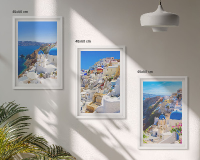 Kompozycja obrazów na ścianę Krajobraz architektura Oia Santorini