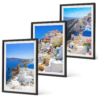Kompozycja obrazów na ścianę Krajobraz architektura Oia Santorini