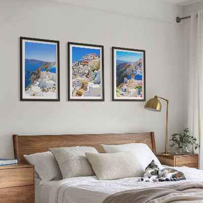 Kompozycja obrazów na ścianę Krajobraz architektura Oia Santorini