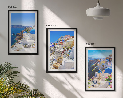 Kompozycja obrazów na ścianę Krajobraz architektura Oia Santorini