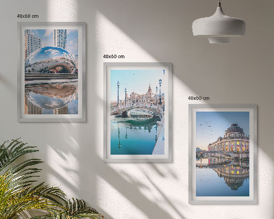 Zestaw obrazów do salonu Architektura miast w wodzie
