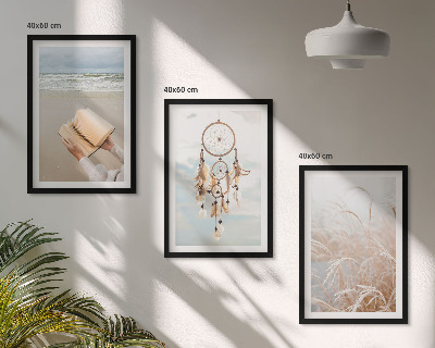 Kompozycja obrazów na ścianę Spokojne pejzaże letnie boho