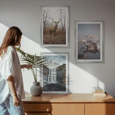 Zestaw obrazów do salonu Dzikie krajobrazy górskie