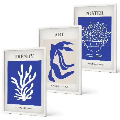 Kompozycja obrazów na ścianę Abstrakcyjne postery Matisse
