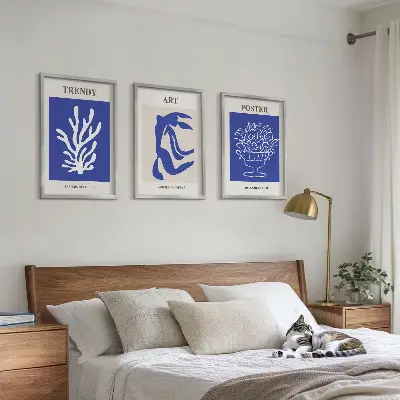 Kompozycja obrazów na ścianę abstrakcyjne plakaty w stylu Matisse'a