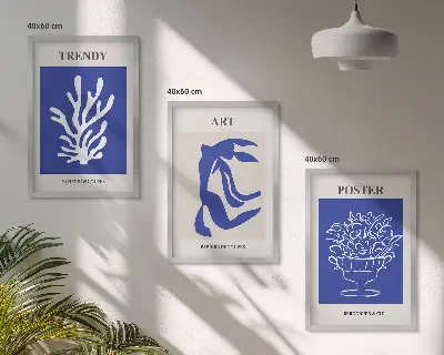 Kompozycja obrazów na ścianę abstrakcyjne plakaty w stylu Matisse'a