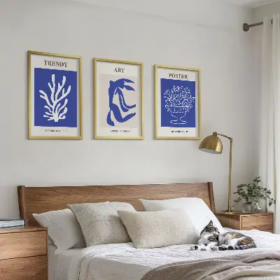 Kompozycja obrazów na ścianę abstrakcyjne plakaty w stylu Matisse'a