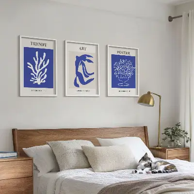 Kompozycja obrazów na ścianę abstrakcyjne plakaty w stylu Matisse'a