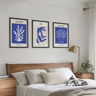 Kompozycja obrazów na ścianę abstrakcyjne plakaty w stylu Matisse'a