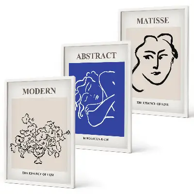 Zestaw 3 obrazów do salonu Postery nowoczesne Matisse