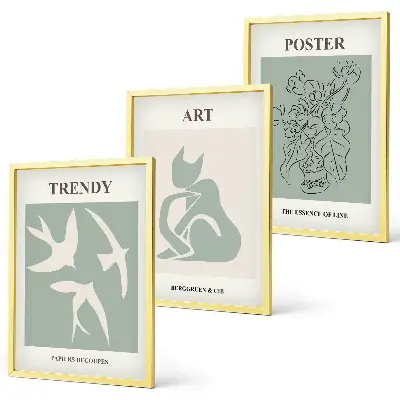 Zestaw obrazów do salonu stylowe ilustracje w stylu Matisse'a