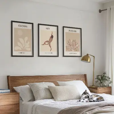 Kompozycja obrazów na ścianę abstrakcyjne formy Matisse
