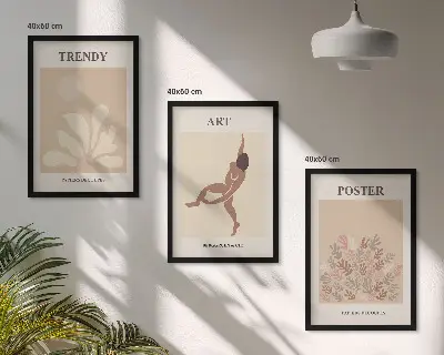 Kompozycja obrazów na ścianę abstrakcyjne formy Matisse
