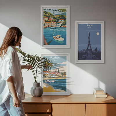 Zestaw obrazów do salonu Nadmorskie miasta i architektura