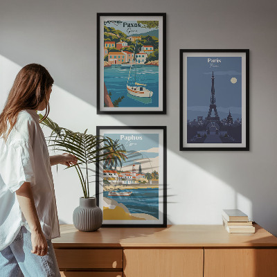 Zestaw obrazów do salonu Nadmorskie miasta i architektura